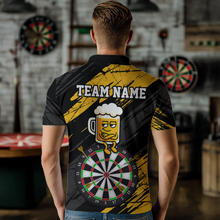 Load image into Gallery viewer, Custom Yellow Funny Beer Darts Board Dart Shirts For Men Darts Team Jerseys Dart Tournament NNT120