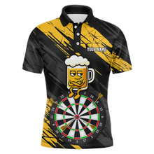 Load image into Gallery viewer, Custom Yellow Funny Beer Darts Board Dart Shirts For Men Darts Team Jerseys Dart Tournament NNT120