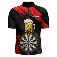 Load image into Gallery viewer, Custom Red Funny Beer Darts Board Dart Shirts For Men Darts Team Jerseys Dart Tournament NNT120