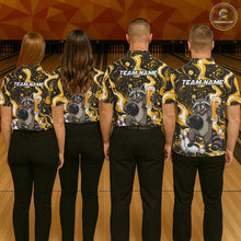 Load image into Gallery viewer, Custom Beer Raccoon Bowling Shirt for Men Bowling Polo &amp; 1/4 Zip Bowling Team Shirts HNT311
