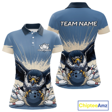 Load image into Gallery viewer, Custom Funny Falcon Bowling Jersey for Women Unisex Bowling Shirts for Team Polo &amp; 1/4 Zip HNT244