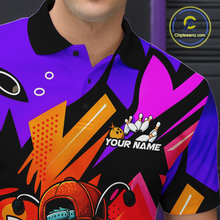 Load image into Gallery viewer, Custom Funny Bee Graffiti Pattern Bowling Jersey for Men Bowling Team Shirts Polo &amp; 1/4 Zip HNT174