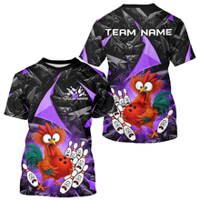Load image into Gallery viewer, Custom Purple Chicken Bowling Shirts for Men Women Bowling Uniform Bowling Team Shirts HNT138