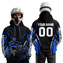 Load image into Gallery viewer, Personalized Blue ATV Motocross Hoodie Jersey Off-Road Hoodie Shirt for Kid Men Women HOT41