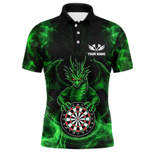 Load image into Gallery viewer, Custom Green Dragon Darts Board Dart Shirts For Men Darts Team Jerseys Polo &amp; 1/4 Zip NNT121
