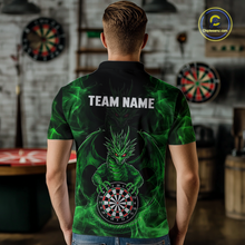 Load image into Gallery viewer, Custom Green Dragon Darts Board Dart Shirts For Men Darts Team Jerseys Polo &amp; 1/4 Zip NNT121