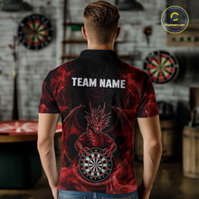Load image into Gallery viewer, Custom Red Dragon Darts Board Dart Shirts For Men Darts Team Jerseys Polo &amp; 1/4 Zip NNT121