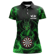 Load image into Gallery viewer, Custom Green Dragon Darts Board Dart Shirts For Women Darts Team Jerseys Polo &amp; 1/4 Zip NNT121