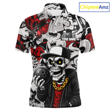 Load image into Gallery viewer, Short-sleeve shirt with a skull design and 'ChipteeAmz' branding.