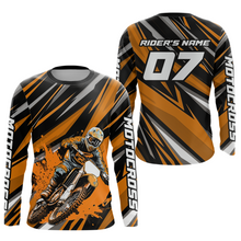 Load image into Gallery viewer, Custom Orange Youth Motocross Jersey Racing for Kid Men Women MX Dirt Bike Shirts UPF30+ DNT47