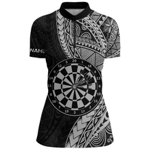 Load image into Gallery viewer, Custom White Tribal Dart Shirts for Women Dart Team Jersey Dartboard Gifts Polo &amp; 1/4 Zip NNT163