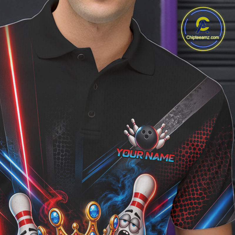 Custom Neon Funny Drunk Bowling Ball and Pins, Bowling Team Jersey Bowling Shirts for Men HNT669