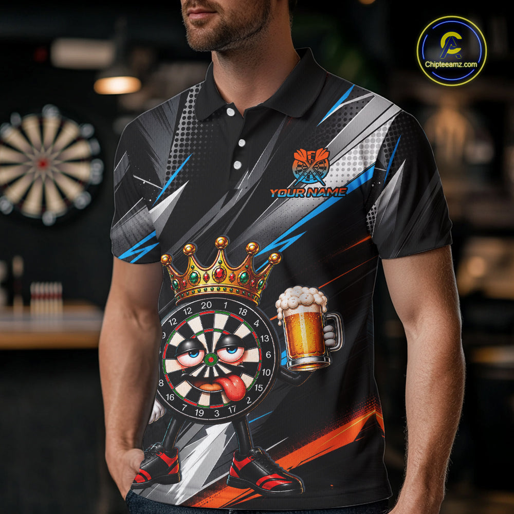 Funny Beer Dartboard Custom Darts Shirt for Men Darts Team Jerseys Dartboard Shirt NNT305