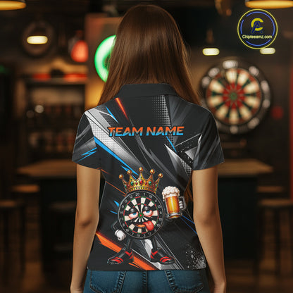 Funny Beer Dartboard Custom Darts Shirt for Women Darts Team Jerseys Dartboard Shirt NNT305