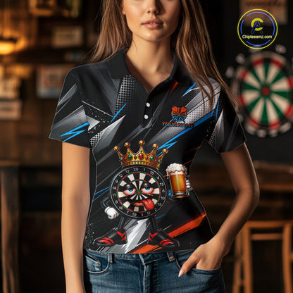 Funny Beer Dartboard Custom Darts Shirt for Women Darts Team Jerseys Dartboard Shirt NNT305