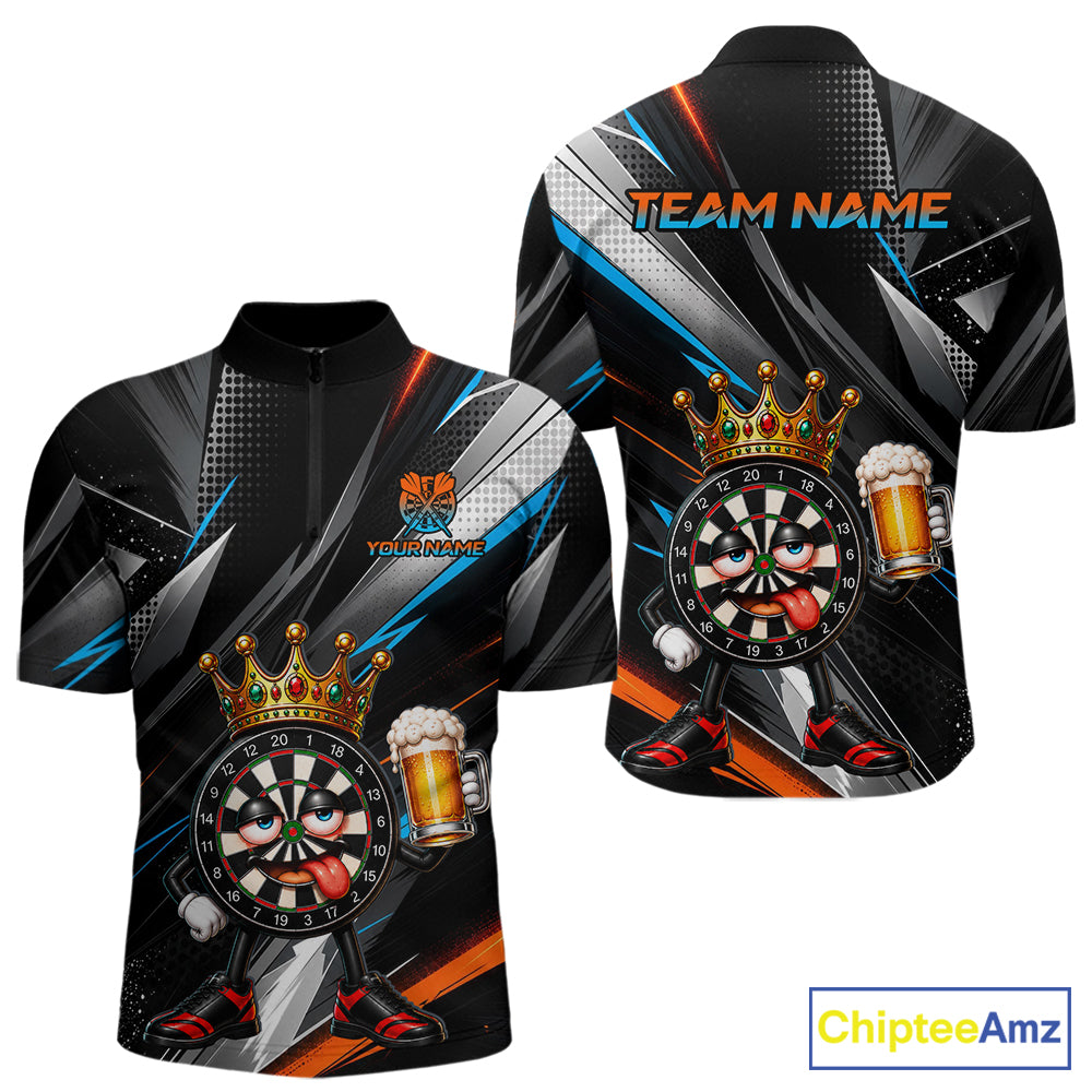 Funny Beer Dartboard Custom Darts Shirt for Men Darts Team Jerseys Dartboard Shirt NNT305
