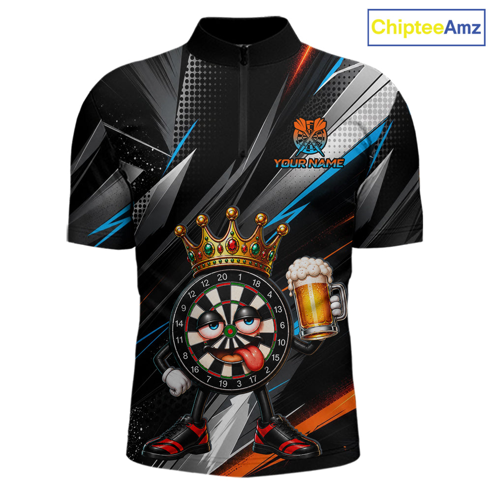 Funny Beer Dartboard Custom Darts Shirt for Men Darts Team Jerseys Dartboard Shirt NNT305