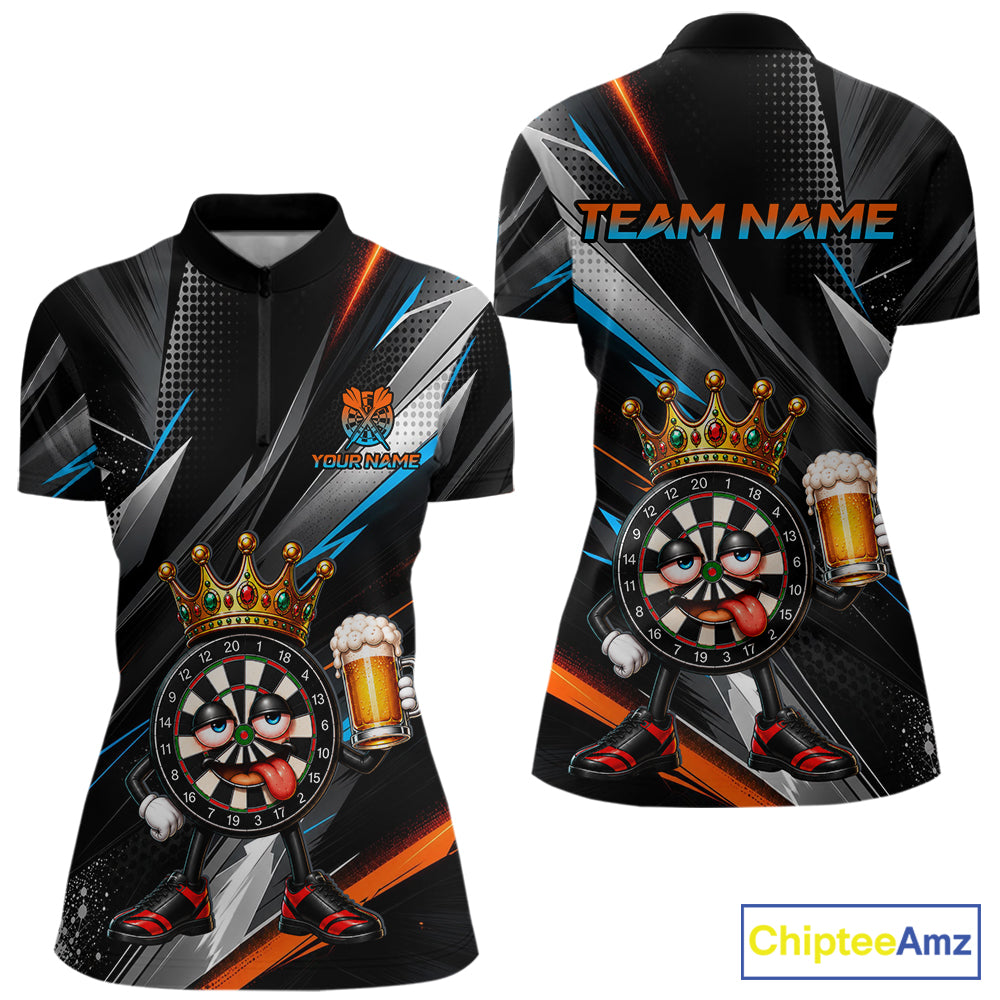 Funny Beer Dartboard Custom Darts Shirt for Women Darts Team Jerseys Dartboard Shirt NNT305