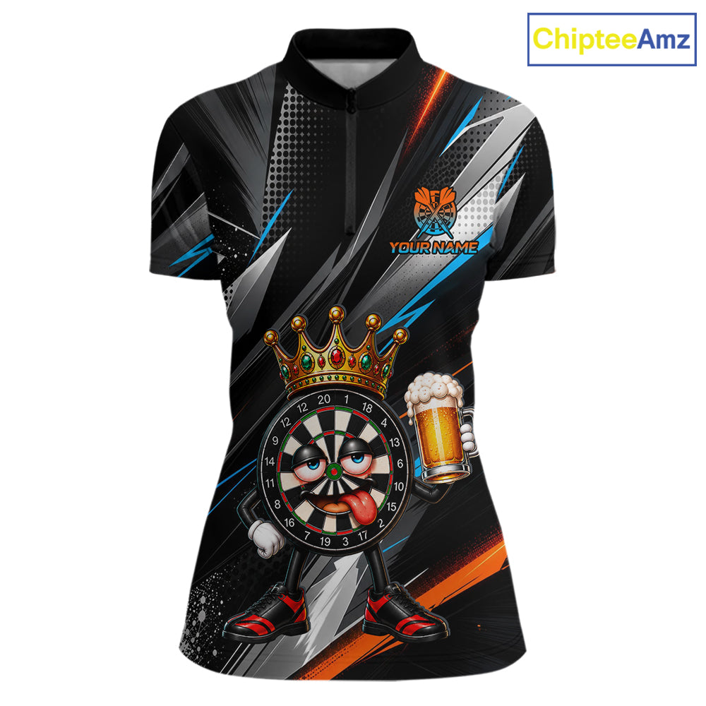 Funny Beer Dartboard Custom Darts Shirt for Women Darts Team Jerseys Dartboard Shirt NNT305