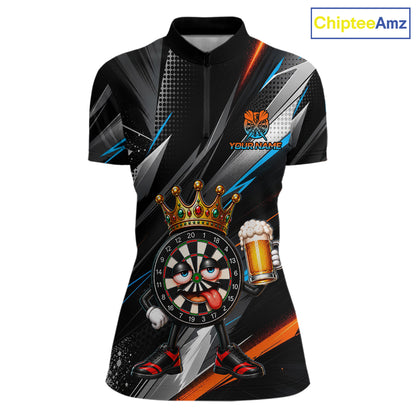 Funny Beer Dartboard Custom Darts Shirt for Women Darts Team Jerseys Dartboard Shirt NNT305