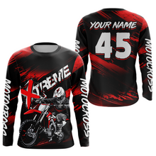 Load image into Gallery viewer, Red Youth Motocross Jersey Custom Dirt Bike Extreme Shirts for Kid Men Women UPF30+ DNT21