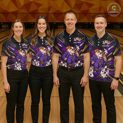 Funny Bulldog Bowling Shirt, Custom Bowling Shirts for Women Bowling Team Jersey Bowling League HNT680