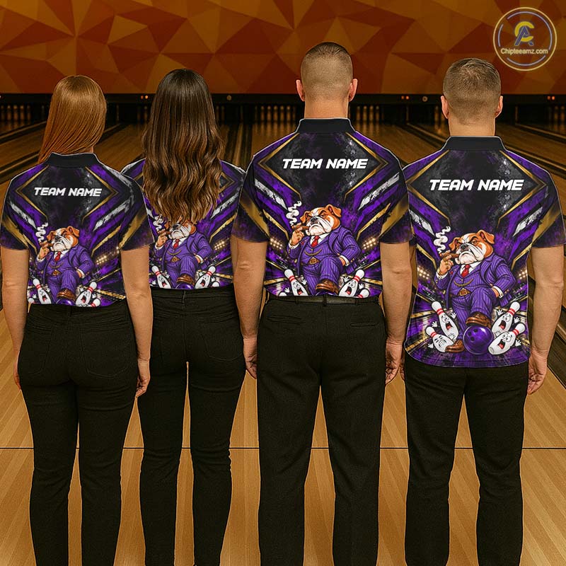 Funny Bulldog Bowling Shirt, Custom Bowling Shirts for Men Bowling Team Jersey Bowling League HNT680