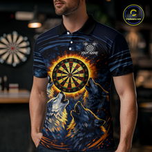 Load image into Gallery viewer, Custom Funny Flame Wolf Darts Board Dart Shirts For Men Darts Team Jerseys Dart Tournament NNT149