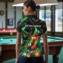 Load image into Gallery viewer, Custom Funny Green Chicken 8 Ball Pool Billiard Shirt for Men Polo &amp; 1/4 Zip, Billiard Team Jerseys NNT148