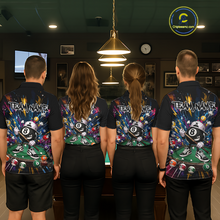 Load image into Gallery viewer, Custom Funny 8 Ball Pool Shirts Billiard Shirt for Men Billiard Team Jersey Billiard League NNT183