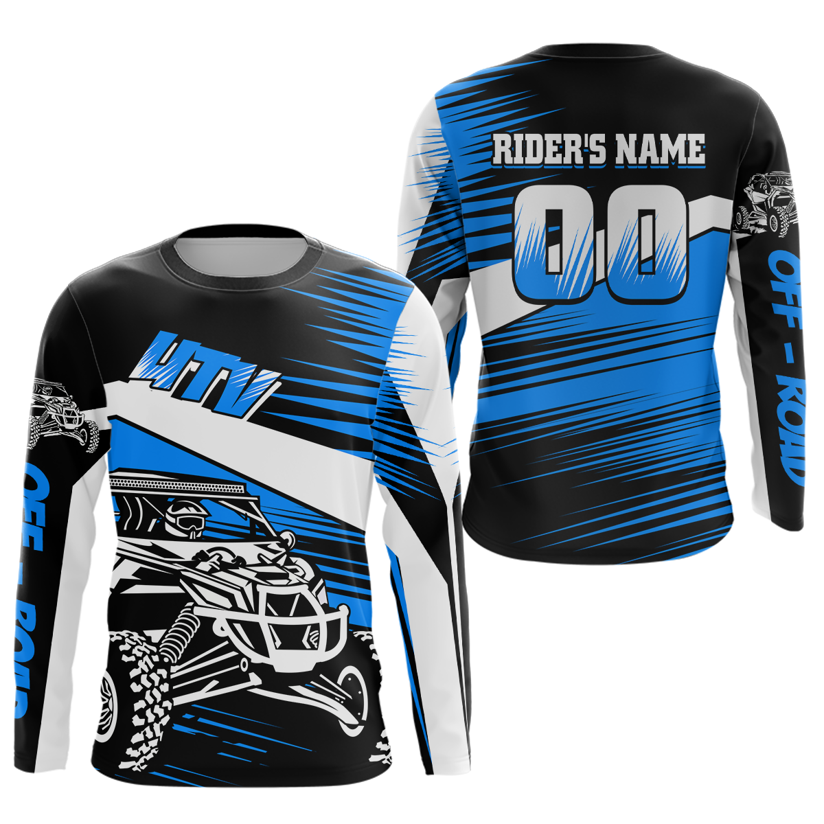 Personalized Blue UTV Off-Road Shirts UTV Motocross Racing Shirt Kid Men Women UPF30+ DNT90