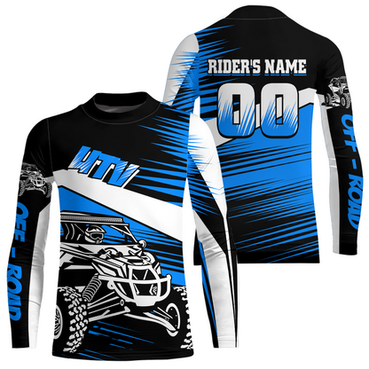 Personalized Blue UTV Off-Road Shirts UTV Motocross Racing Shirt Kid Men Women UPF30+ DNT90