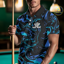 Load image into Gallery viewer, Teal-Turquoise 8 Ball Custom Billiard Shirts For Men Billiard Team Jerseys Billiard League NNT200