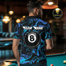 Load image into Gallery viewer, Teal-Turquoise 8 Ball Custom Billiard Shirts For Men Billiard Team Jerseys Billiard League NNT200
