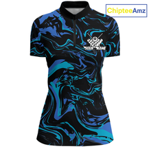 Load image into Gallery viewer, Teal-Turquoise 8 Ball Custom Billiard Shirts For Women Billiard Team Jerseys Billiard League NNT200