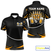 Load image into Gallery viewer, Custom Beer 8 Ball Billiard Shirt for Men Billiard Team Jersey Billiard League Billiard Uniform NNT187