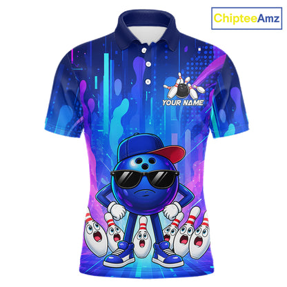 Funny Bowling Pins Ball Custom Bowling Team Shirts for Bowler Bowling Jerseys for Men HNT562
