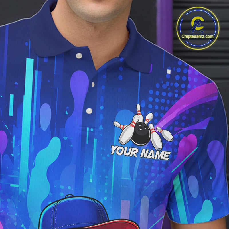 Funny Bowling Pins Ball Custom Bowling Team Shirts for Bowler Bowling Jerseys for Men HNT562