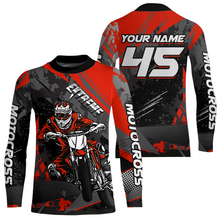 Load image into Gallery viewer, Red Youth Motocross Shirts Custom MX Racing Extreme Shirts Kid Men Women UPF30+ DNT34