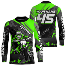 Load image into Gallery viewer, Green Youth Motocross Shirts Custom MX Racing Extreme Shirts Kid Men Women UPF30+ DNT34
