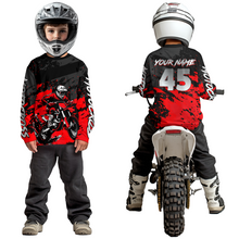 Load image into Gallery viewer, Red Youth MX Motocross Jersey Custom Motocycle Shirts Men Women Kid Motocross Shirt UPF30+ DNT40