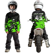 Load image into Gallery viewer, Green Youth MX Motocross Jersey Custom Motocycle Shirts Men Women Kid Motocross Shirt UPF30+ DNT40
