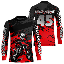 Load image into Gallery viewer, Red Youth MX Motocross Jersey Custom Motocycle Shirts Men Women Kid Motocross Shirt UPF30+ DNT40