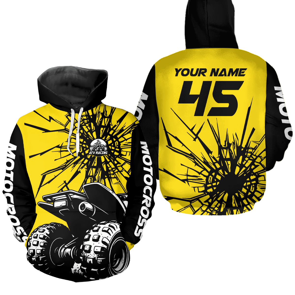 Custom ATV Motocross Hoodie Youth Off-Road Quad Bike Hoodie for Kid Men Women HOT05