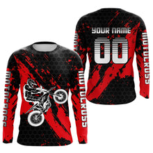 Load image into Gallery viewer, Red Youth Motocross Jersey Adult Kid Upf30+Custom Racing Jersey Off-Road Jersey DNT51
