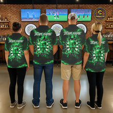 Load image into Gallery viewer, Custom Green Lightning Thunder Skull Dart Shirts For Women Darts Team Jerseys Polo &amp; 1/4 Zip NNT135