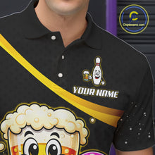 Load image into Gallery viewer, Custom Funny Beer Bowling Bowling Jersey for Men Bowling Team Shirts Polo &amp; 1/4 Zip HNT190