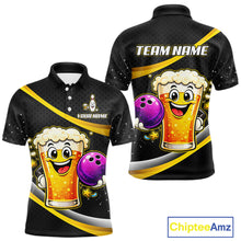 Load image into Gallery viewer, Custom Funny Beer Bowling Bowling Jersey for Men Bowling Team Shirts Polo &amp; 1/4 Zip HNT190
