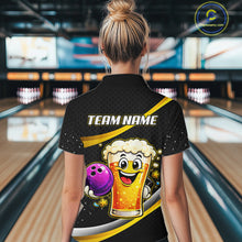 Load image into Gallery viewer, Custom Funny Beer Bowling Bowling Jersey for Women Bowling Team Shirts Polo &amp; 1/4 Zip HNT190