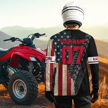 Load image into Gallery viewer, USA Flag Quad Bike Jersey For Adult&amp;Kid Custom Atv Motocross Jersey Patriotic Off-Road Extreme Quad Shirt NHN005